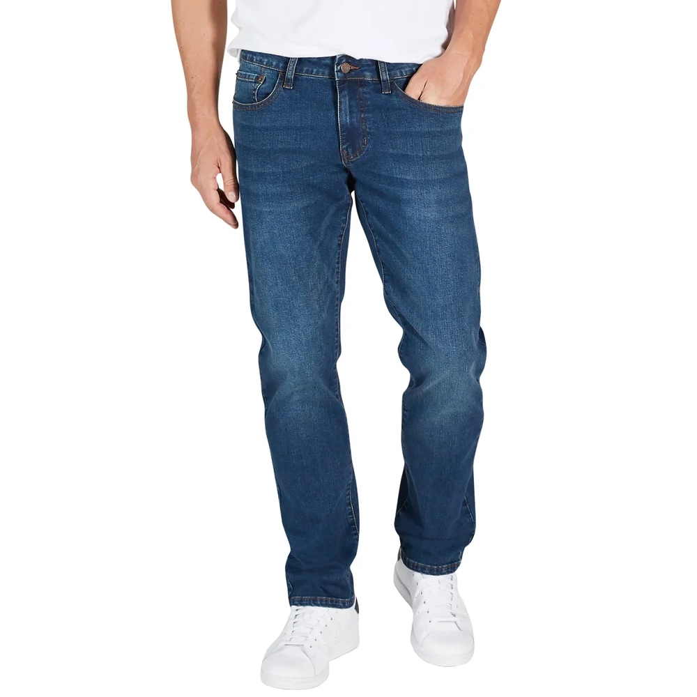 Izod Men's Dark Blue‎ Straight Jeans